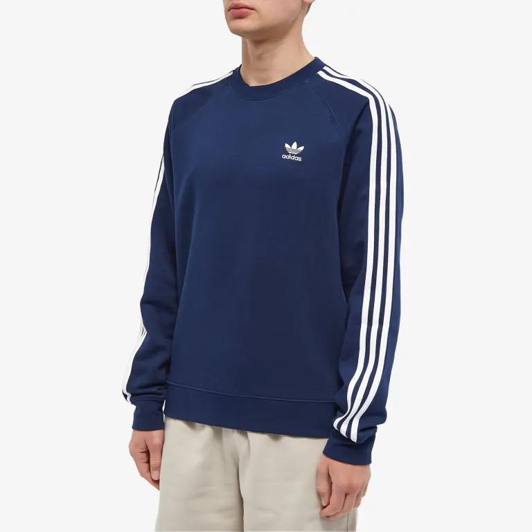 Adidas Originals Adicolor Classics 3-Stripes Color Block Logo Sweatshirt Men Sweatshirt Night-Indigo IM4515
