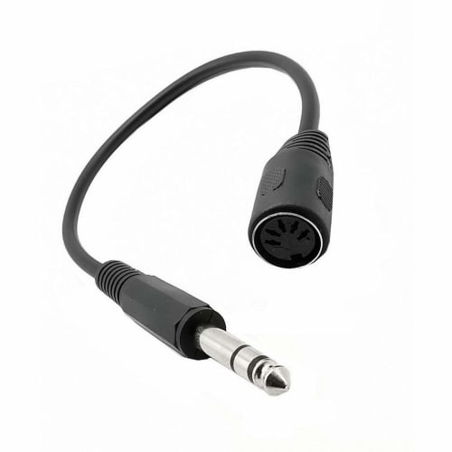 Rosebe 5-Pin MIDI DIN To 5-Pin Female Cable for MIDI Keyboards, XLR Microphone Cable, Rosebe DIN To Dual 6.35mm Male Microphone Cable, 30cm