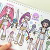 8/24Sheets Funny Kpop Demon Hunters Make A Face Puzzle Stickers Kids Make Your Own DIY Game Children Jigsaw Education Toy Gift