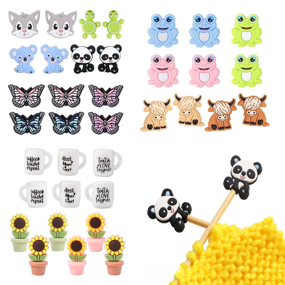 Cute Animals Knitting Needle Stoppers Point Protectors Knitting Needle Tip Stoppers