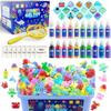 Kit de Gel de Água Fada Aquática com 20 Cores, Kit de Brinquedos de Gel de Água com 16 Moldes, Brinquedos de Gel de Fada Aquática DIY, Artesanato e Presentes para Crianças a Partir de 3 Anos