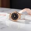 Quarz-Armbanduhr für Damen Leuchtend Kompakt Elegante Arabische Ziffern Uhr Einfache Nachtablesung Strasssteine Uhr für Studenten Büro Party Geschenke