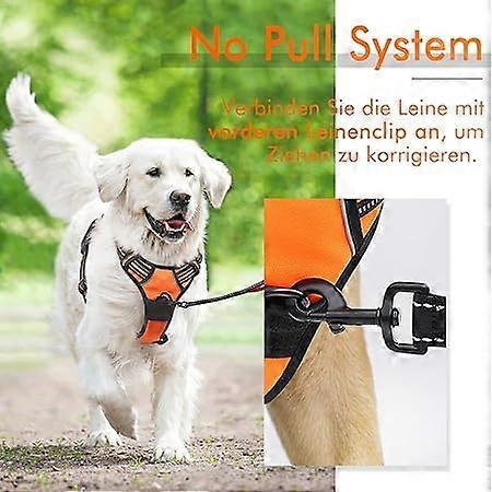 No Tension Dog Harness, Breathable Harness, Puppy Harness, Reflective Strips, Safety Guide, Adjustable Soft Strap Traction Rope