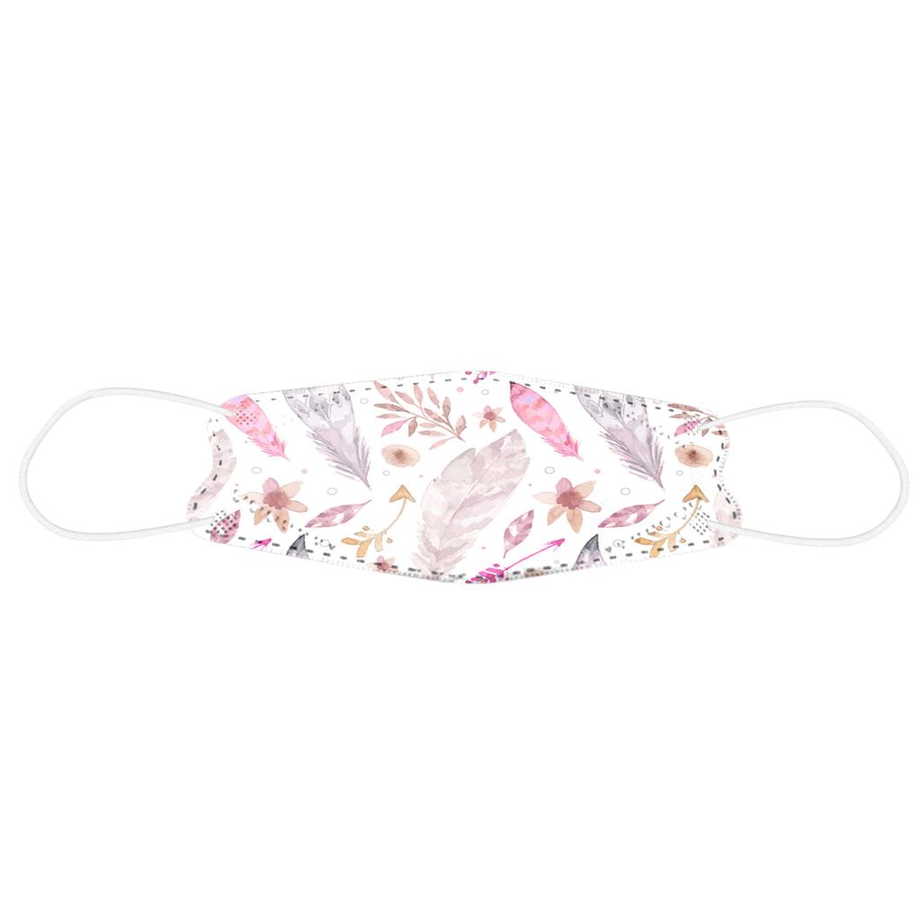 20PCS Unisex Adult Feather Print Outdoor Mask Protective Disposable Face Mask