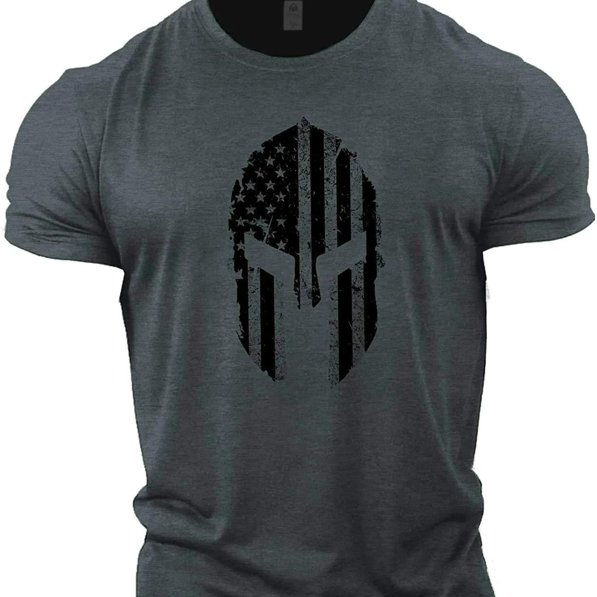 

2022 солдатская футболка с коротким рукавом, мужская летняя повседневная дышащая быстросохнущая спортивная рубашка в полоску со звездами, большие размеры 6XL