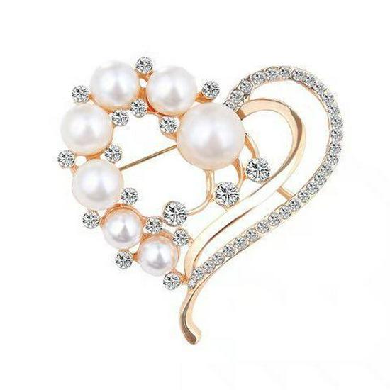 Korean Fashion Pearl Brooch Pin: Women's Anti-Exposure Collar & Bag Accessory
