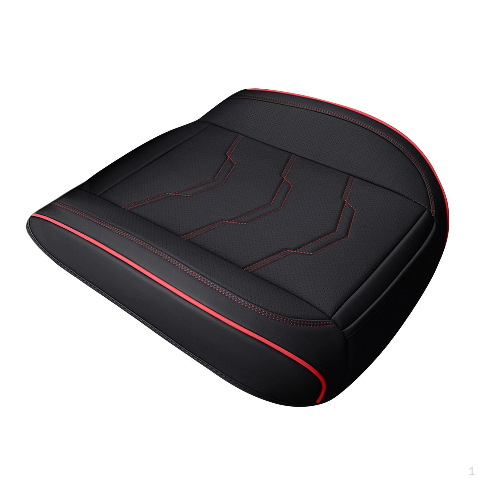 

Чехол на сиденье 54x55 см ПУ кожа Аксессуар для салона автомобиля Подушка для внедорожника Black Red