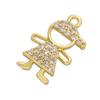 Cute Figurine Charms Pendants Gold plated Brass Charms for Women DIY Handmade Necklace Jewelry Making Accessories:VD886
