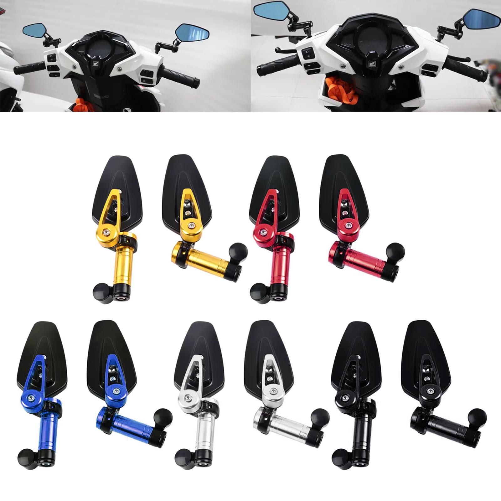 

1 пара стекла заднего вида, регулируемый угол наклона скутера, стекло, складной конец руля, стеклянный аксессуар для модификации мотоцикла синий