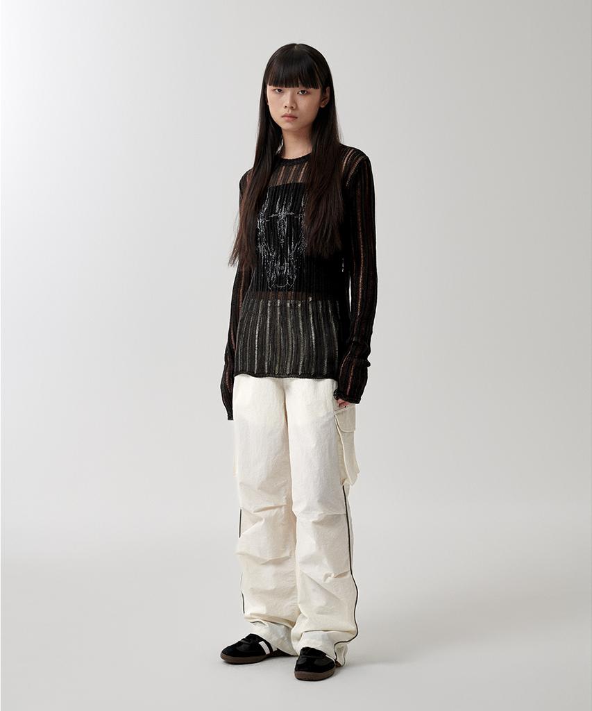 MAHAGRID Tattoo Crochet Knit Black(Mg2Fmfk615A)