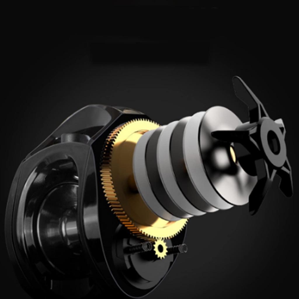 Rengu Nylon Wire Cup Fishing High Rotation Speed Ratio Water Drop Fishing Black Reel, Reel, (Right Hand)