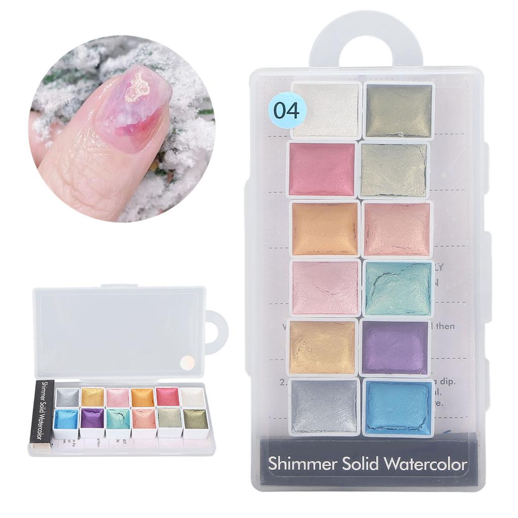 Nagel-Aquarell-Malset, DIY-Maniküre, Aquarellfarben, Tinte für Nagelkunst, Malerei, Dekoration
