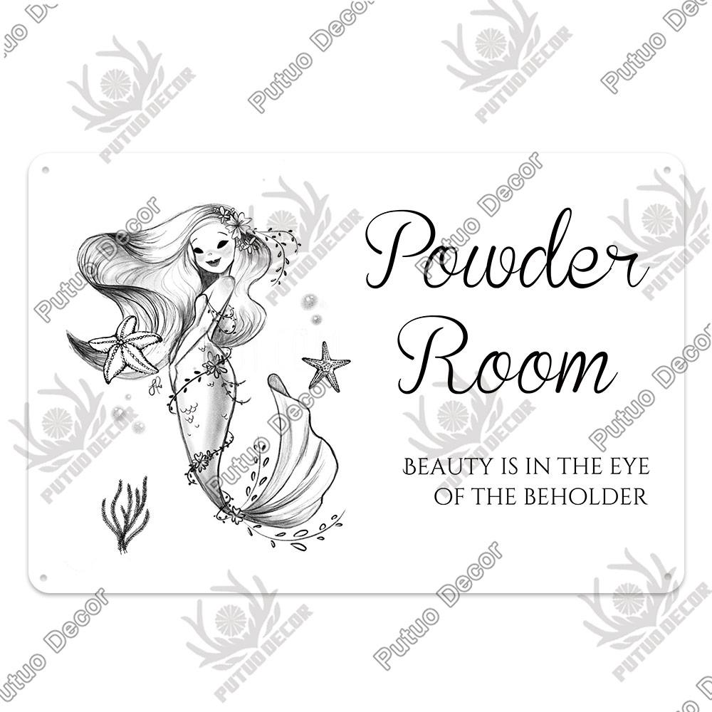 

Putuo Decor Room Funny Plaque Metal Vintage Tin Sign Laundry Toilet Powder Retro Wall Art Poster for Home Man Cave Iron Painting 20x30cm（7.8x11.8inch）