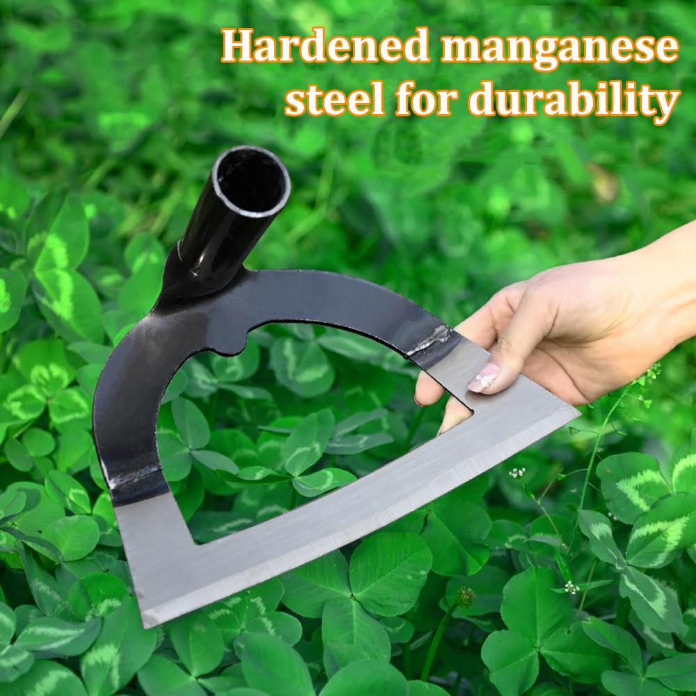 Handheld Hollow Hoe Thickened Manganese Steel Agricultural Weeding Hoe Planting Vegetable Gardening Loosening Soil Weeding Tools for Daily Use