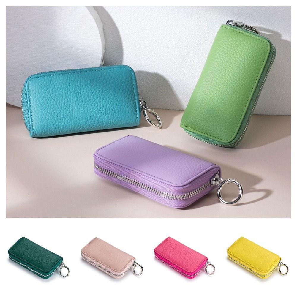 Zipper Closure Keychain Pouch Multifunctional Car Key Organizer Casual Portable Key Bag  Card Bag