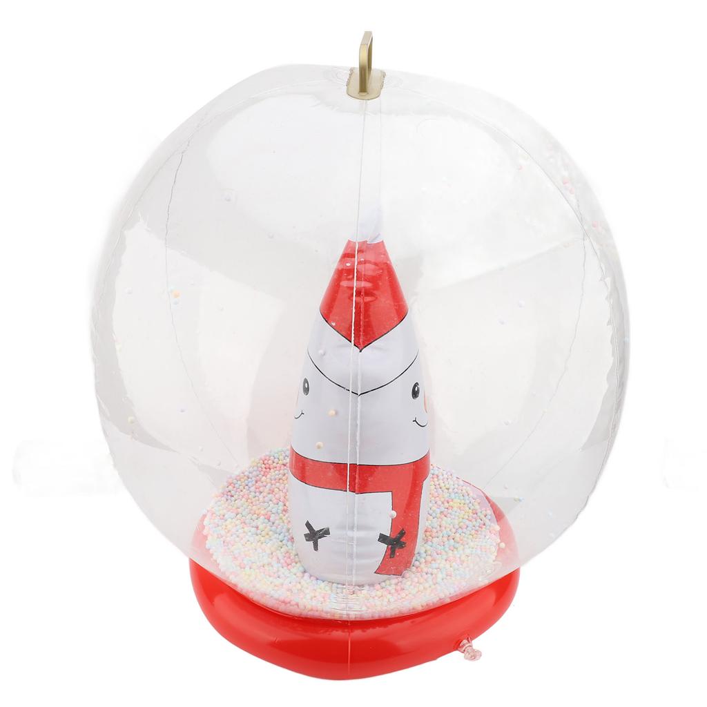 Weihnachten Aufblasbare Ornamentkugel 23,6 Zoll PVC LED Leuchtende Weihnachten Schneemänner Aufblasbare Kugel Außendekoration
