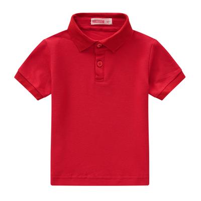 Boys Girls Plain Short Sleeve Polo T Shirt Summer Fashion Collar Top Elementary School Uniform Comfortable Cotton