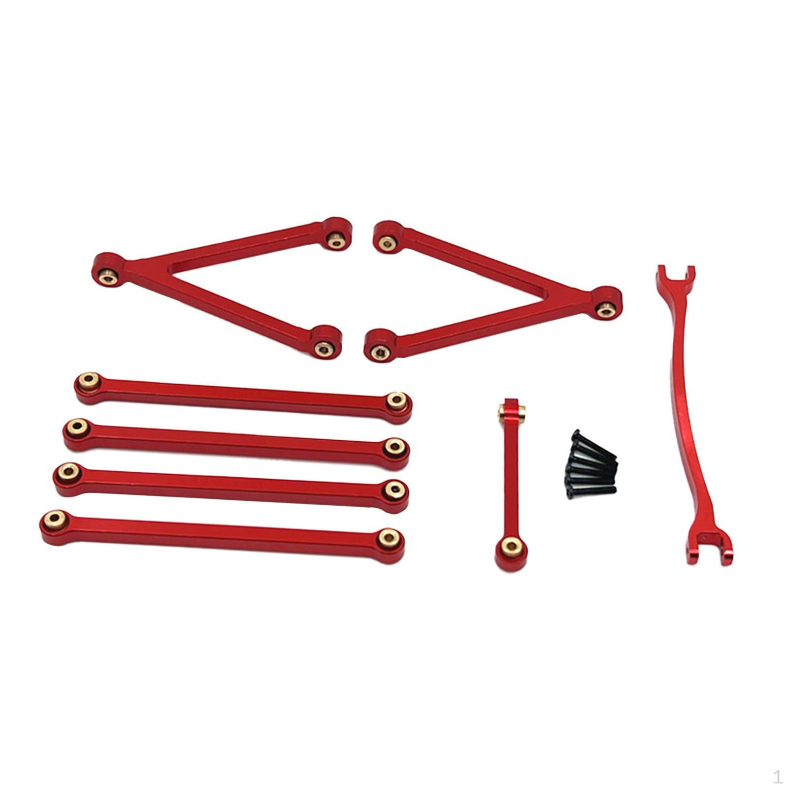 

8 Pack Chassis Linkage Rods for FCX24 Trucks, Aluminum Alloy Parts 1/24 Scale Models чорний