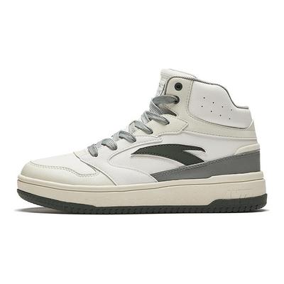 Life Series Zero Feel Klassische Vielseitige Rutschfeste Langlebige Mid-Top Sneakers Herren-Sneakers Weiß Grau 912448083-4