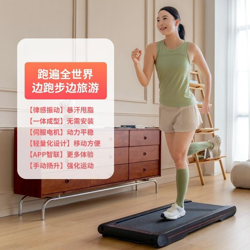Fitness Home Walking Machine, Multi-functional Small Silent Walking Machine, Indoor Flat Electric Treadmill for Home Use