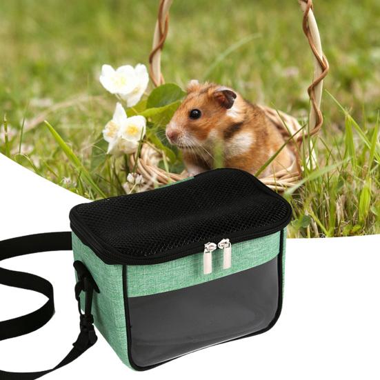 Çıkarılabilir Astarlı Hamster Taşıma Çantası Şeffaf Pencere Ayarlanabilir Askı Kirpi Şinşilla Gelincik Küçük Evcil Hayvan Taşıma Çantası