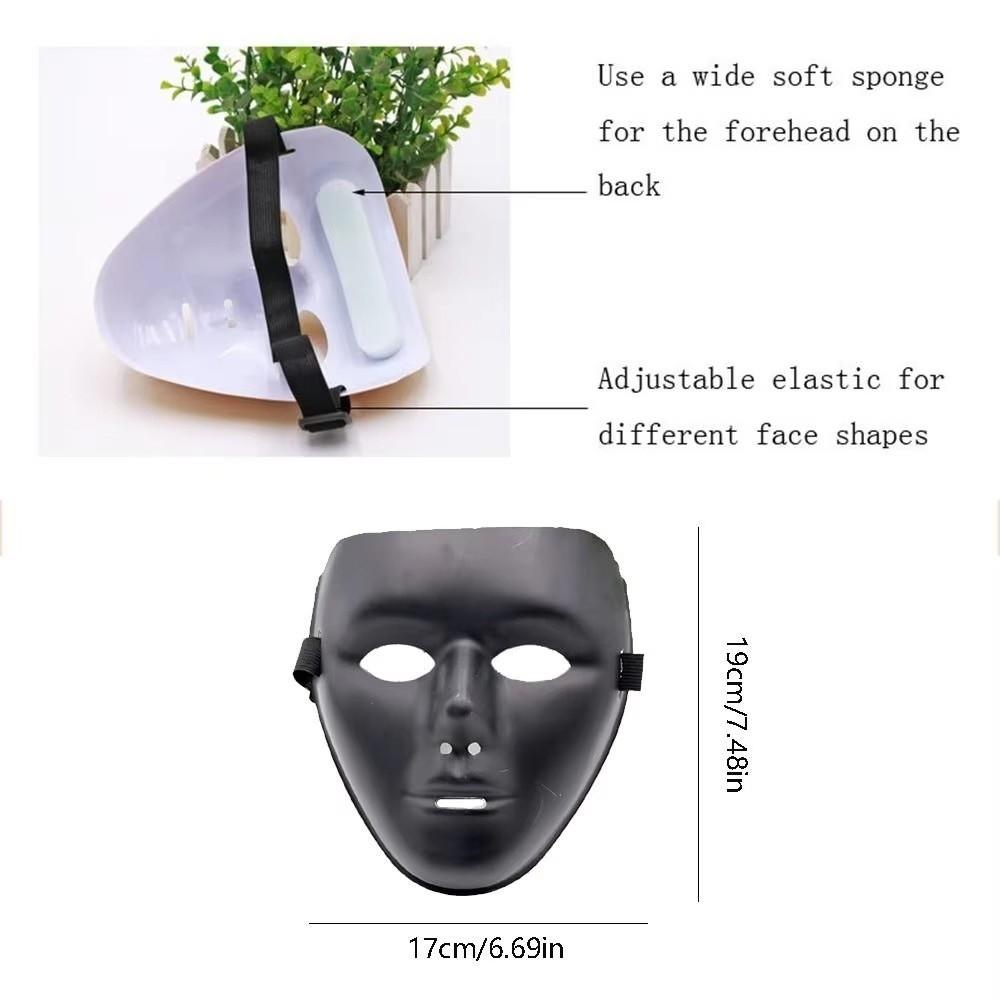 New Full Face Phantom Dancer Mask Party Props Photo Prop Halloween Mask Elastic Plastic Cosplay Party Mask Women Men
