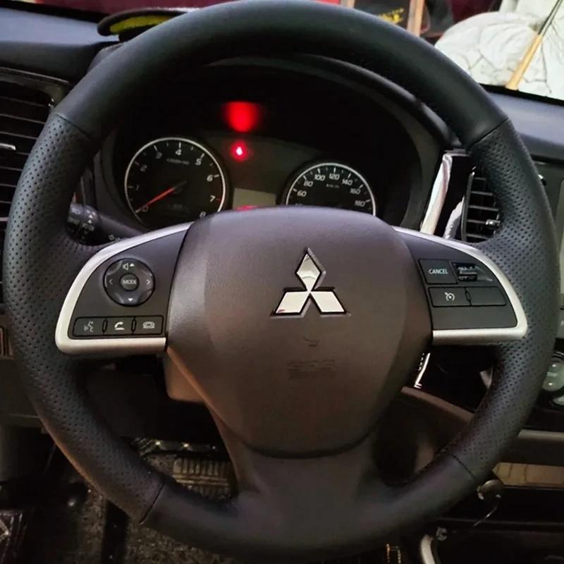 

Искусственная кожа DIY Черная Накидка на руль с ручной прошивкой Для Mitsubishi ASX L200 2015 2016 Outlander 2013 2014 Mirage 2014 Blue Thread