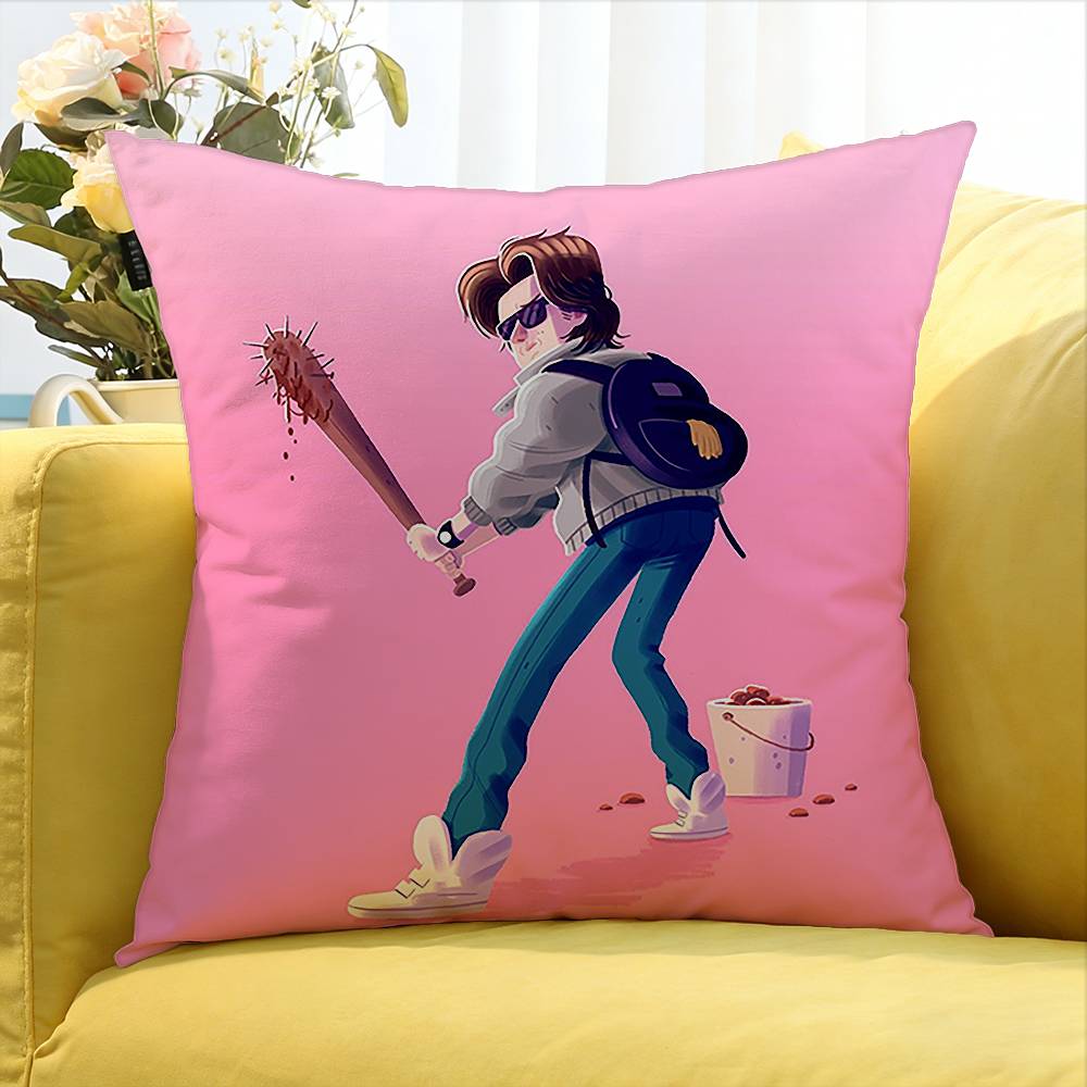 Joe Keery Stranger World Various Sizes Square Pillow Case For Car Home Bedchamber Decor