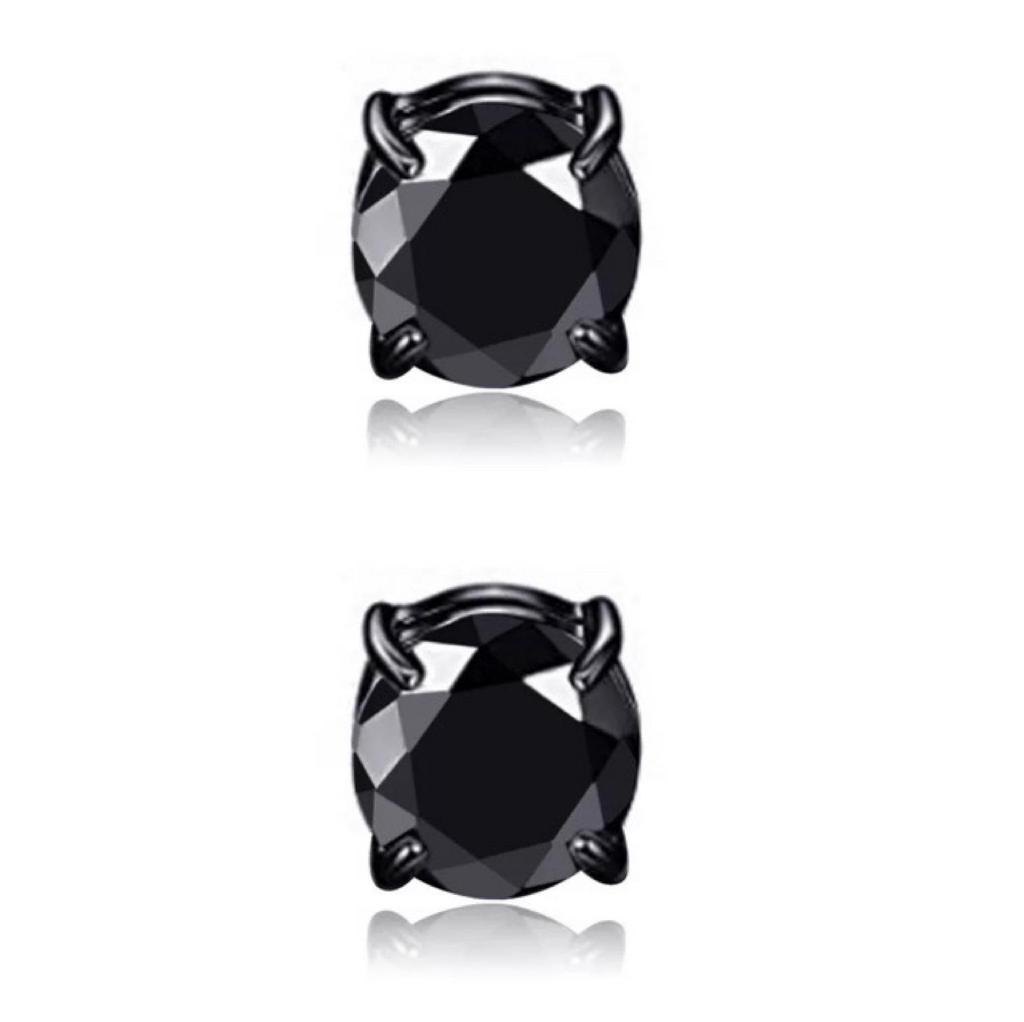 Zircon Magnet Ear Clips for Non-Pierced Ears - Unisex Stud Earrings
