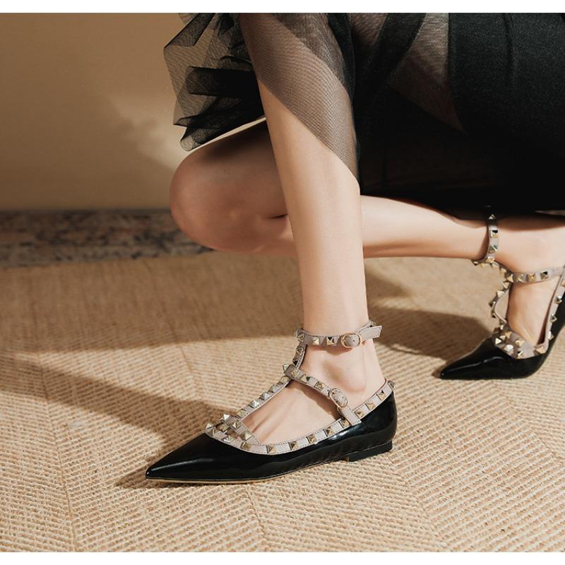 Spring fashion soft sole willow nails pointed queen shallow mouth large size shoes women s shoes flat shoes single shoes women 34