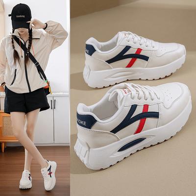 Spring New Casual Women's Shoes Versatile Forrest Gump Shoes Platform Heightening Korean Version Running Shoes Trendy Little White Shoes Sports Shoes