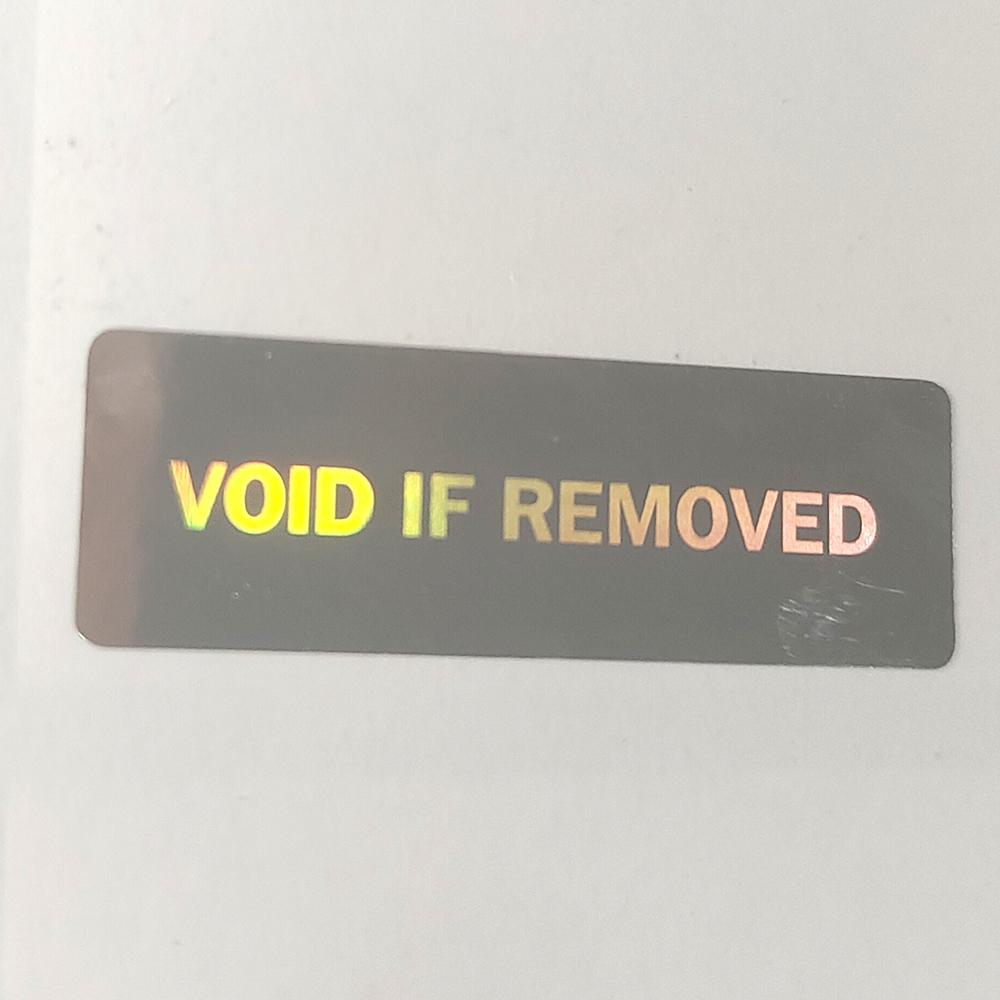 100 Stück 33x11mm VOID If Removed Silber Hologramm Sicherheitssiegel Manipulationssicheres Etikett Entfernungsnachweis Fälschungssicherer Stempel