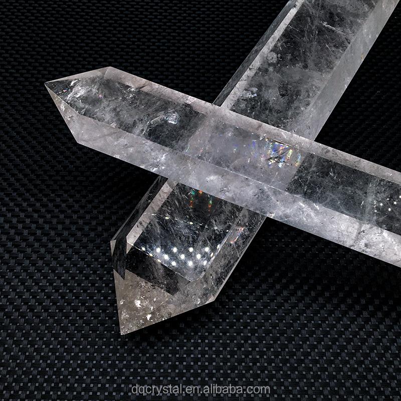 Natural Crystal Craft Blg Clear Quartz Towers Polished Rainbow Clear Wand Point for Home Decoration