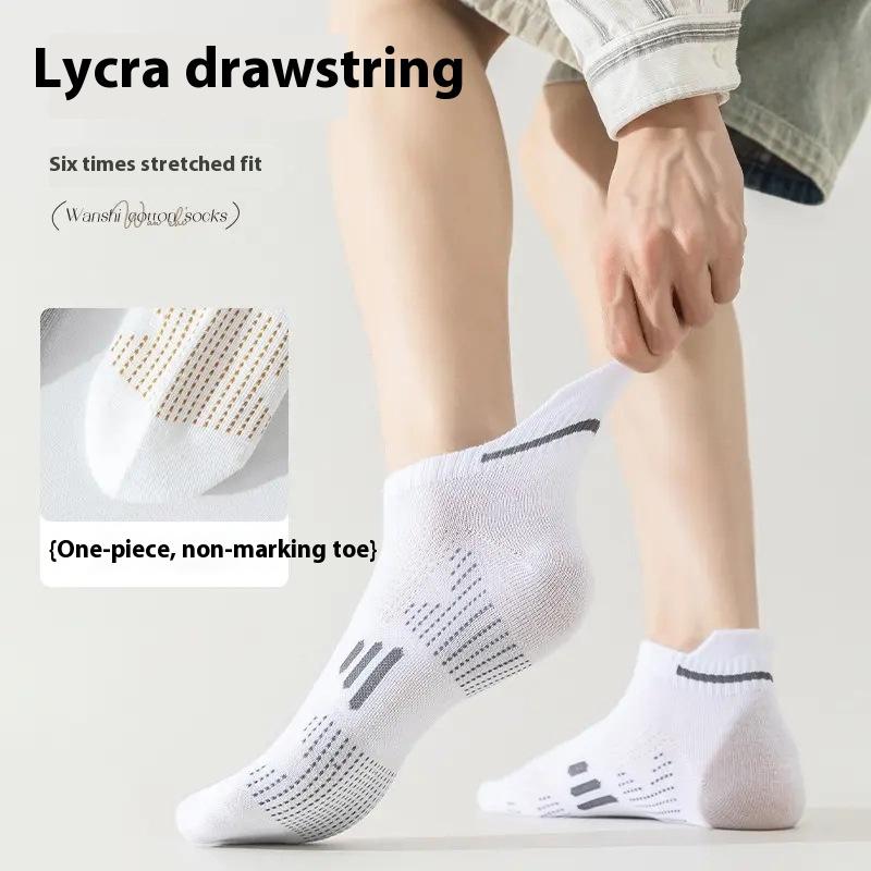 5/10 Pairs Men's Sports Cotton Socks Low Waist Ankle Socks Sweat-absorbent Breathable Socks Lot