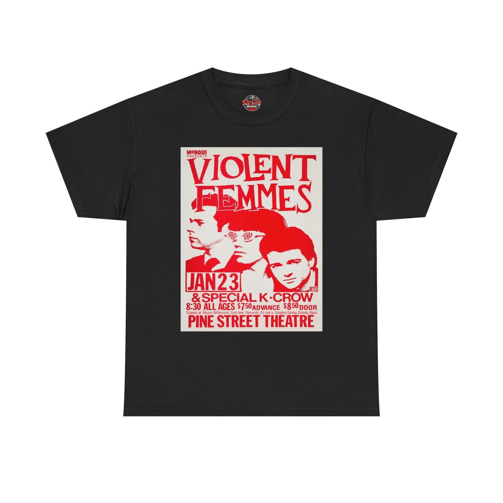 Violet Femmes Jan 23 Pine Street Theatre Portland Retro Concert Poster T-Shirt XXXXL