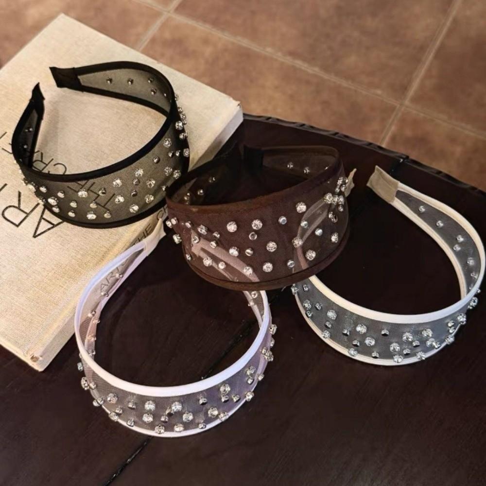 Sparkling Rhinestones Rhinestone Hair Hoop Mesh Fashion Hair Accessory  Bridal Style