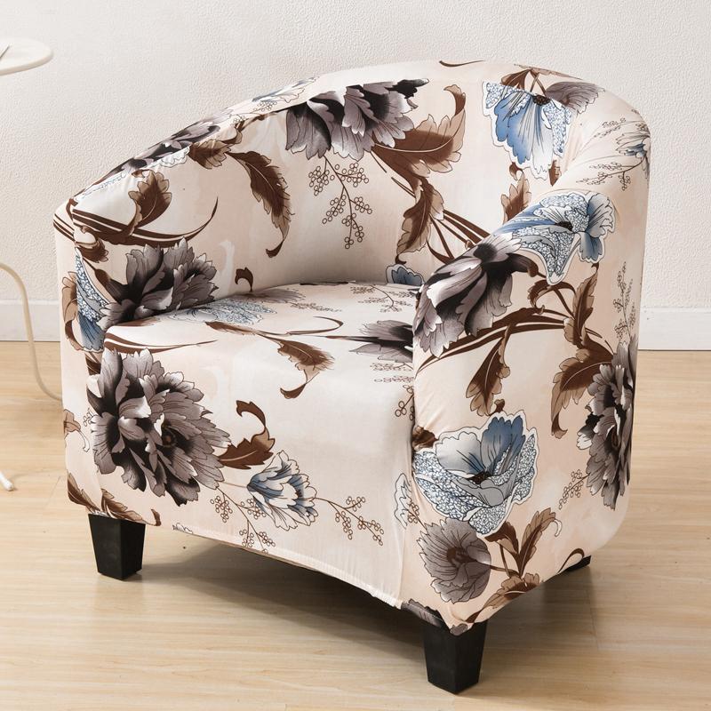 Club-Stuhl-Schonbezug, Stretch-Fassstuhl-Bezug, bedruckt, Wannen-Stuhl-Schonbezug, weicher Spandex-Sessel-Sofabezug, abnehmbar