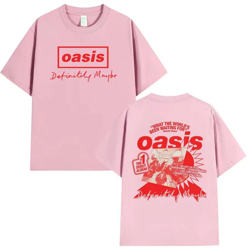 Rapper Oasis Doppelseitiger Druck T-Shirt Herren Damen Harajuku Humor Lässig Y2K Übergroß Sommer Pop Kurzarm T-Shirts Fans Geschenk