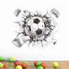 Removable 3D Football Cracked Wall Art Sticker Kid Boy Bedroom Decal Home Decor KTY