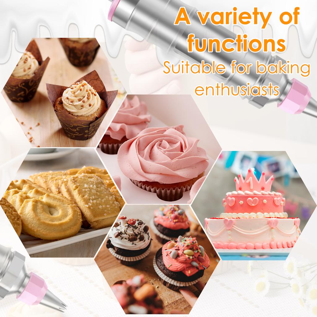 Dekorationsspritspåseset Dessertdekorationsspruta Tårtdekorationsverktyg Muffinsfyllningsinjektor Tårtglaseringsverktyg för Bakning