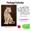 5D DIY Pearl Diamond Painting Kit Majestic White Tiger Full Drill Embroidery Mosaic Art Home Wall Decor Gift