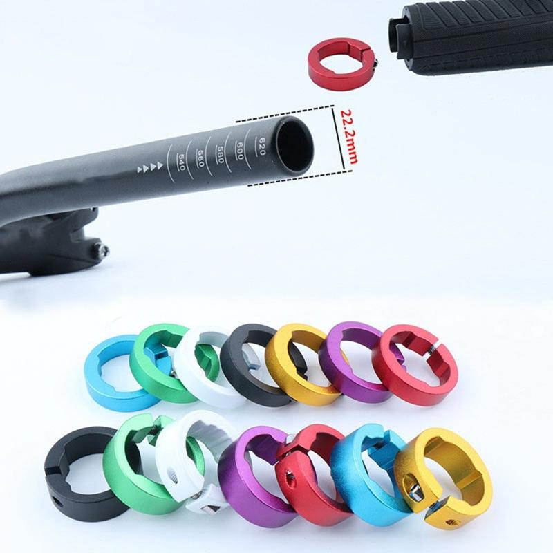Fahrrad Fahrrad Lenkergriffe Sicherungsring Fahrradgriffe Sicherungsring Aluminiumlegierung 8mm für Fahrrad 22,2mm Lenkergriffe Ring