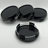 Lot de 4 capuchons de moyeu de voiture 65 mm, noir et argent, pour VOLK RACING RAYS TE37 CE28 TE37, accessoires de capuchon de roue, couverture adaptée au logo autocollant 56 mm