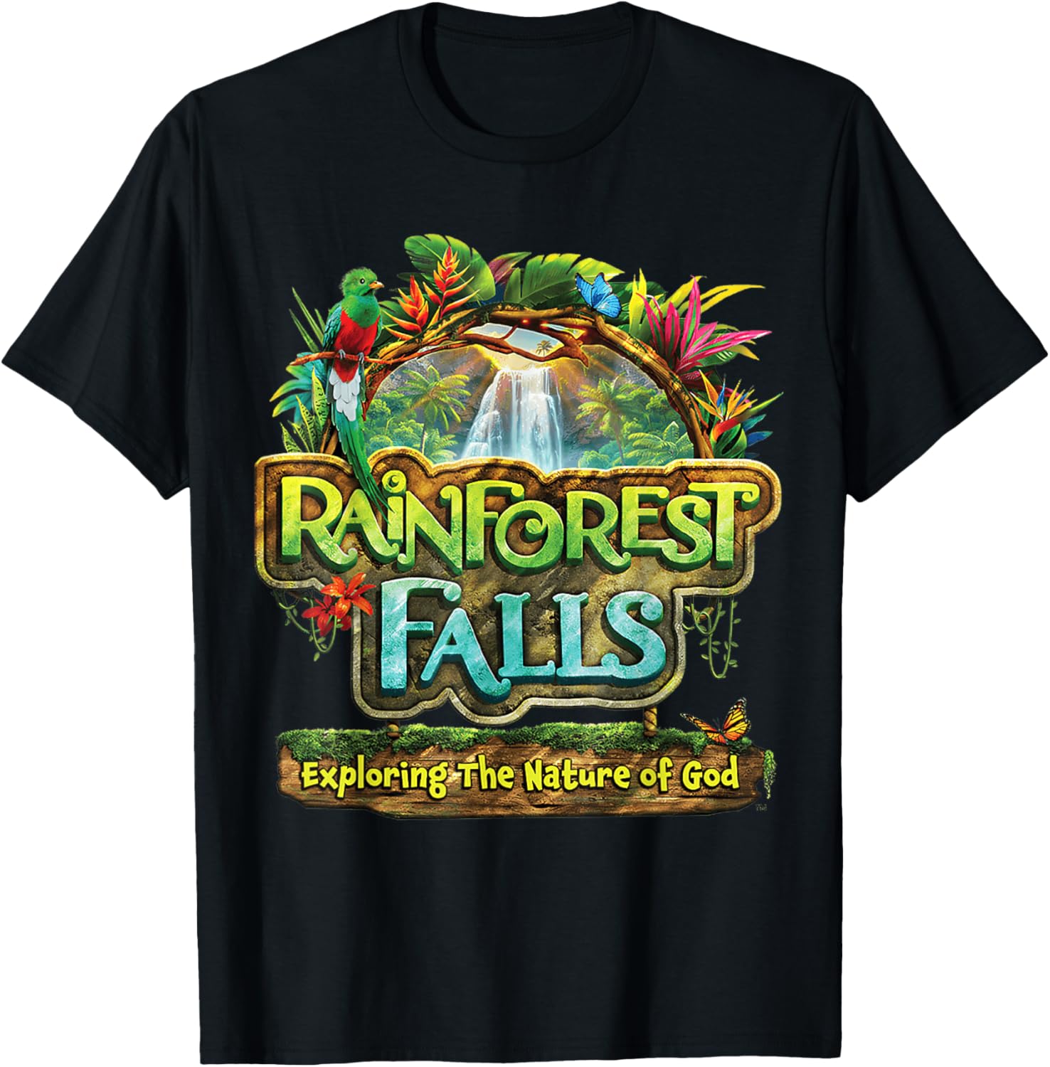

VBS 2026 Rainforest Falls Exploring The Nature of God T-Shirt S разноцветный
