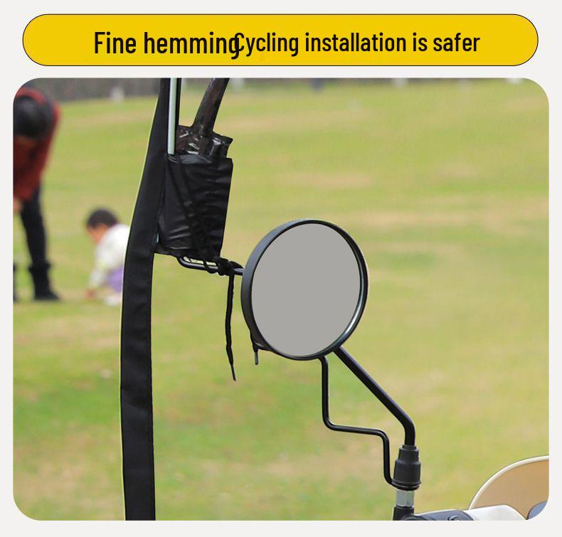 Detachable Electric Car & Motorcycle Umbrella: Rainproof & Windproof Sunshade Canopy with Quick Release, Cartoon Design