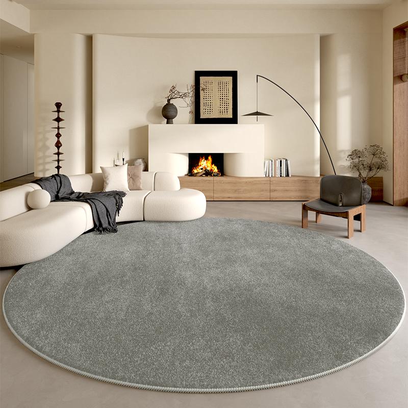 Minimalistischer Stil Schlafzimmer Dekoration Runder Teppich Dicker Plüsch Garderobe Fußmatte Einfarbige Teppiche für Wohnzimmer Flauschiger Weicher Teppich