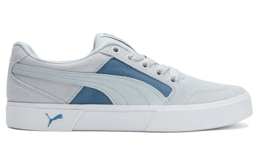 PUMA C Rey Sd Lace Up Canvas Leather Versatile Cushioning, Wear Resistant Low top Skateboard Shoes Men's Blue 382880-14