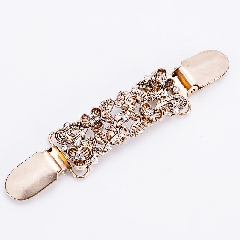 Vintage European & American Shawl Clip: Women's Diamond Sweater, Scarf, Brooch & Collar Alloy Accessories