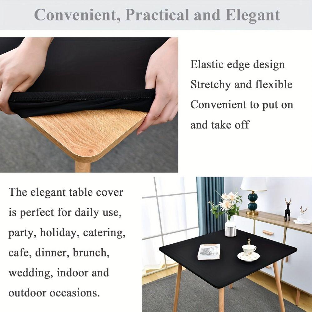 86X86CM Stain-Resistant Tablecloth Elastic Picnic Table Cloth Table Protector  Banquet