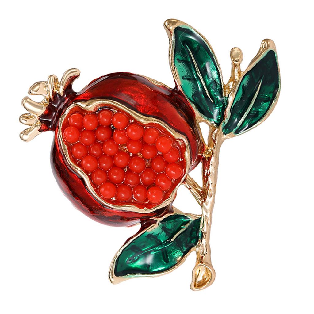 Fashionable Alloy Badge Collar Pin Elegant Pomegranate Lapel Pin Accessory Unique Brooch Jewelry Charm Ornament